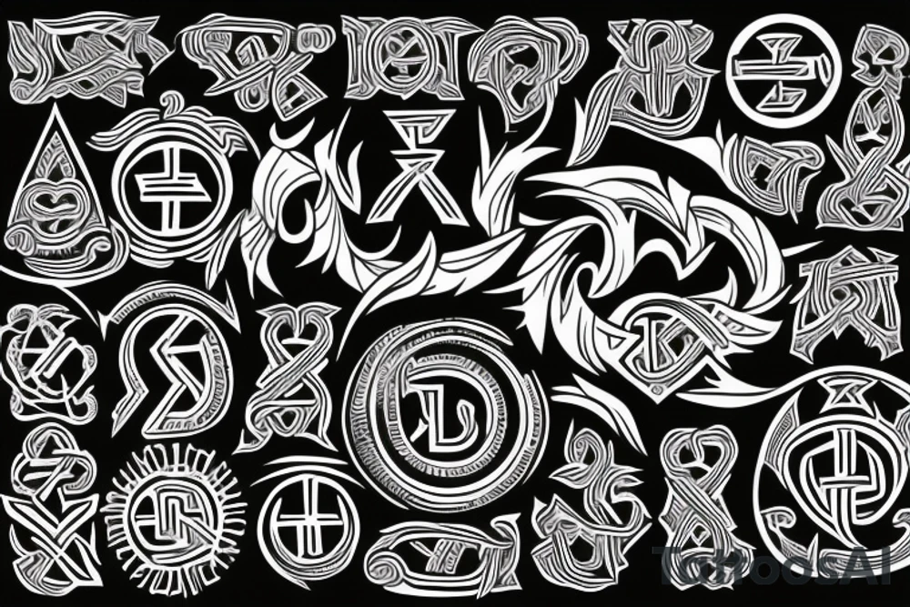 Slavic runes veles tattoo idea