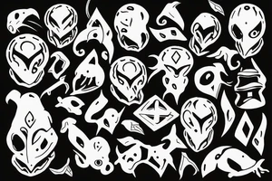 Un ragno cyber sigilism tattoo idea