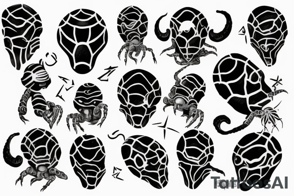 Un ragno cyber sigilism tattoo idea