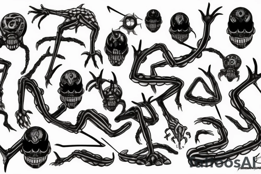 Un ragno cyber sigilism tattoo idea