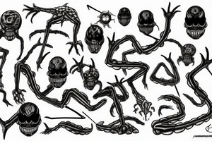 Un ragno cyber sigilism tattoo idea