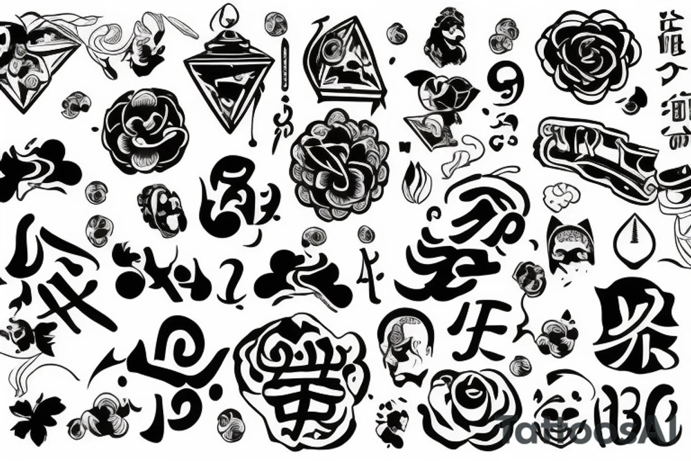 A sign of good luck fortune happiness of life tattoo idea