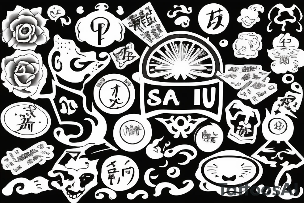 A sign of good luck fortune happiness of life tattoo idea