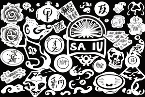 A sign of good luck fortune happiness of life tattoo idea