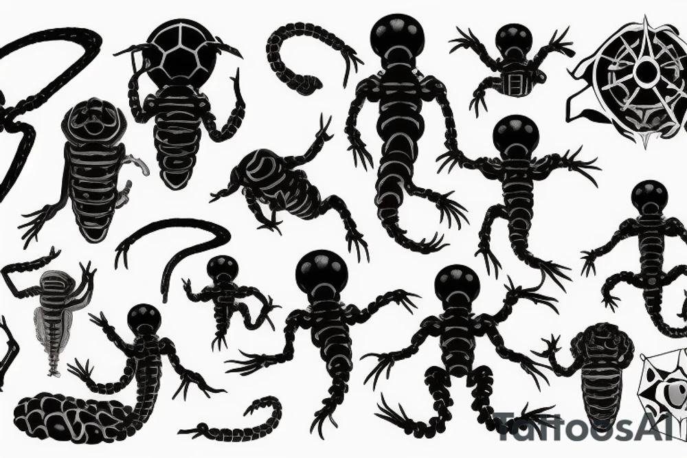 Un ragno cyber sigilism tattoo idea