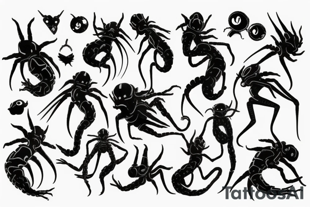 Un ragno cyber sigilism tattoo idea