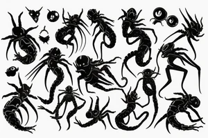 Un ragno cyber sigilism tattoo idea