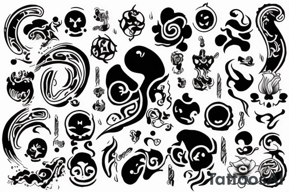 A sign of good luck fortune happiness of life tattoo idea