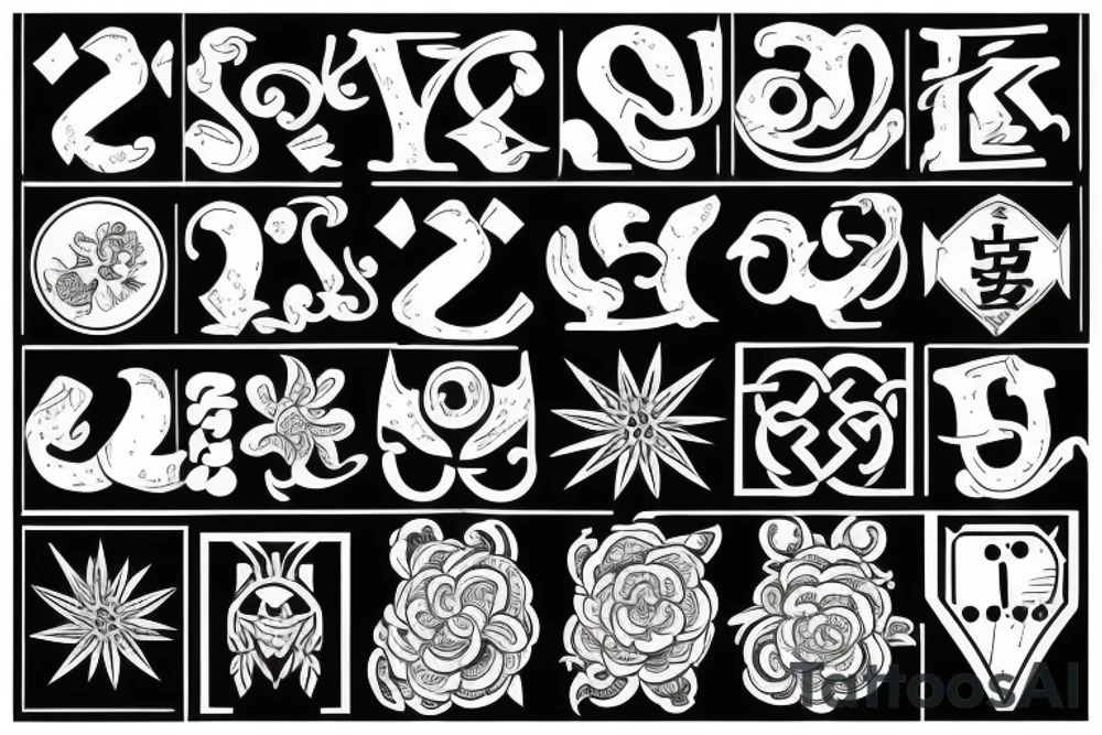 A sign of good luck fortune happiness of life tattoo idea