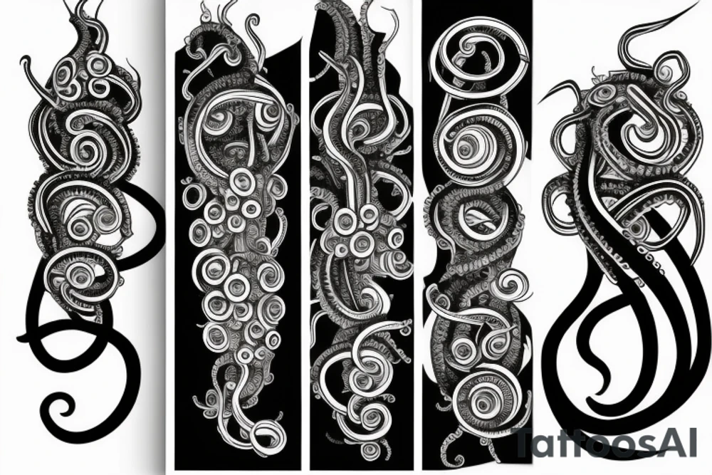 Mechanical tentacles tattoo idea