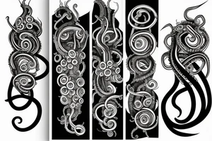Mechanical tentacles tattoo idea