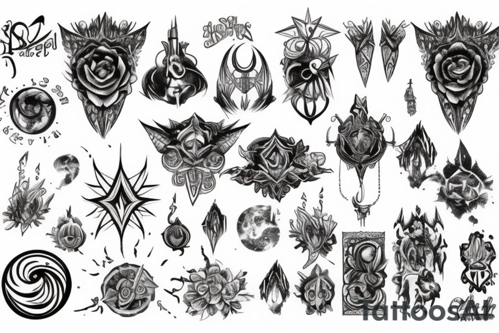 cool mystical gear tattoo idea