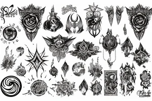 cool mystical gear tattoo idea