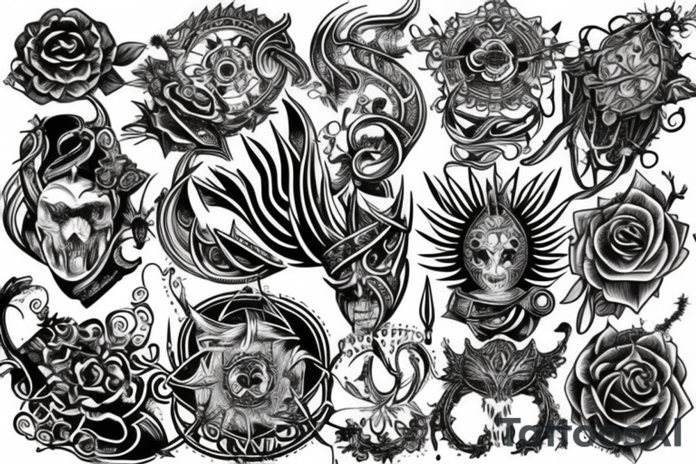 cool mystical gear tattoo idea