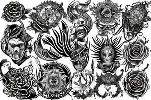 cool mystical gear tattoo idea
