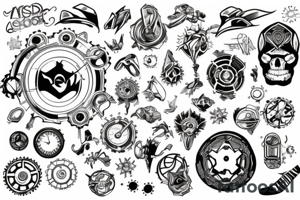 A cool gear tattoo idea