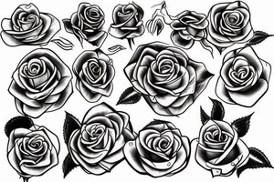 rose with snake and wheat tattoo idea