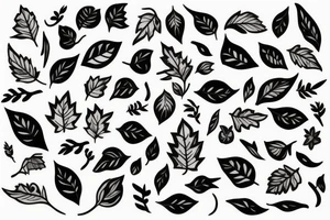 vines and leaves stretching out tattoo idea
