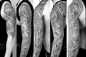 A sleeve that tells the story of Jesus tattoo idea