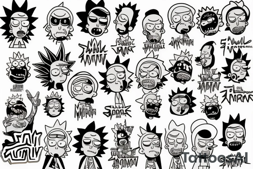 Rick and morty tattoo idea