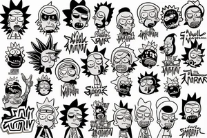 Rick and morty tattoo idea