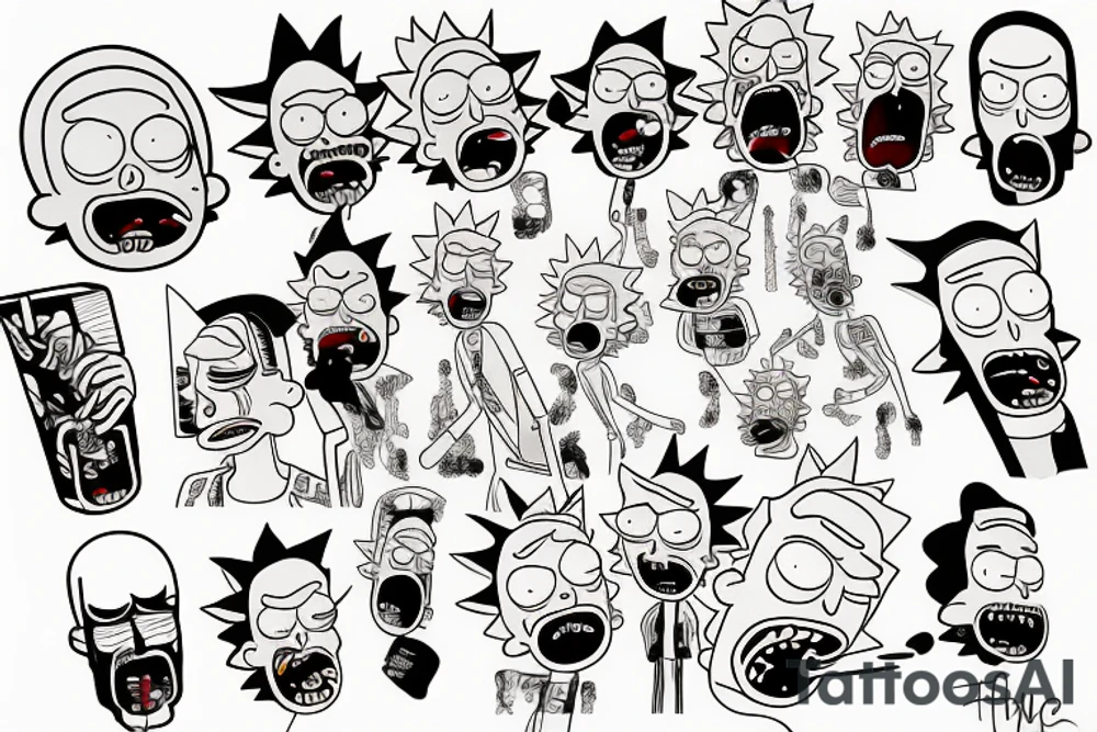 Rick and morty tattoo idea