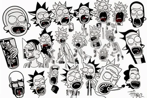 Rick and morty tattoo idea