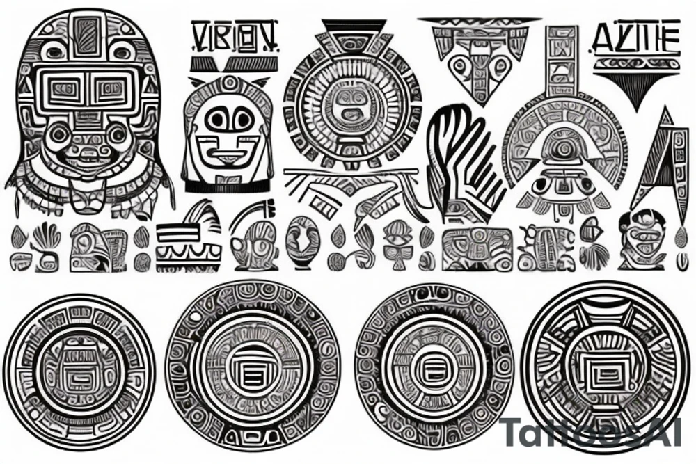 Aztec calendar tattoo idea