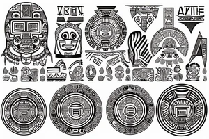 Aztec calendar tattoo idea