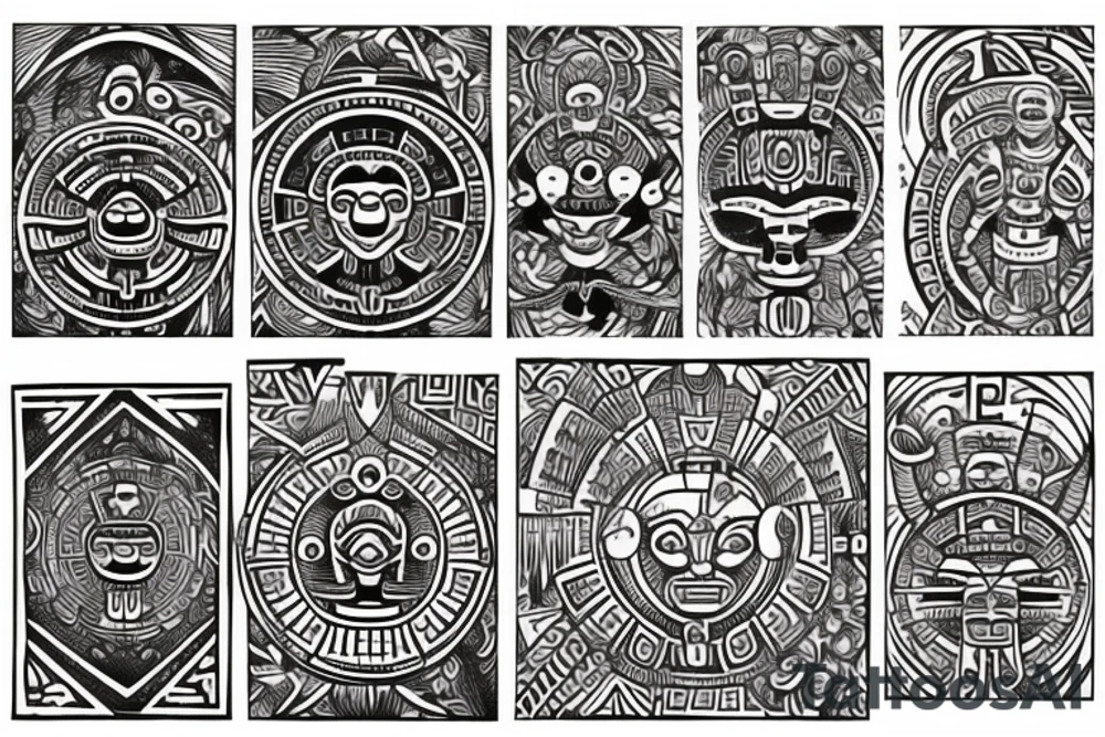 Aztec calendar tattoo idea