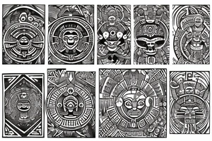 Aztec calendar tattoo idea