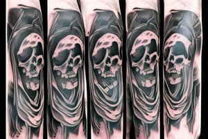 Crying grim reaper tattoo idea