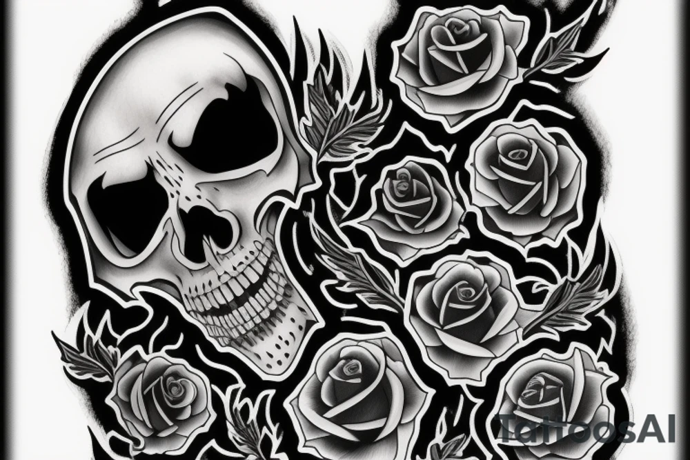 Crying grim reaper tattoo idea