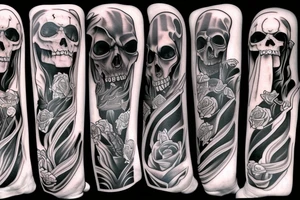 Crying grim reaper tattoo idea
