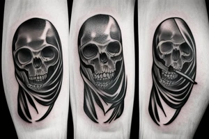 Crying grim reaper tattoo idea