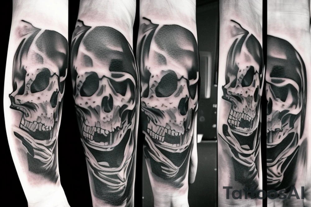Sad grim reaper tattoo idea