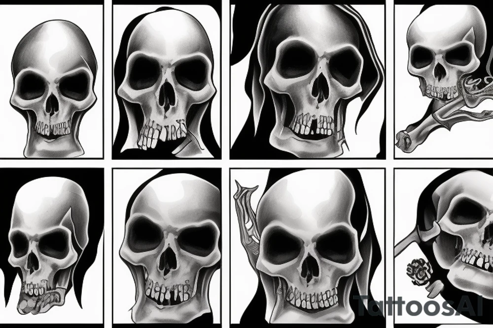 Sad grim reaper tattoo idea
