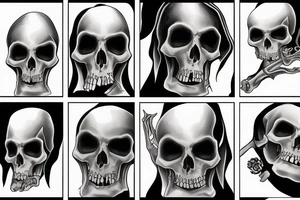 Sad grim reaper tattoo idea