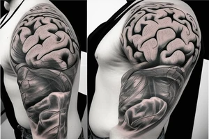 brain and heart tattoo idea