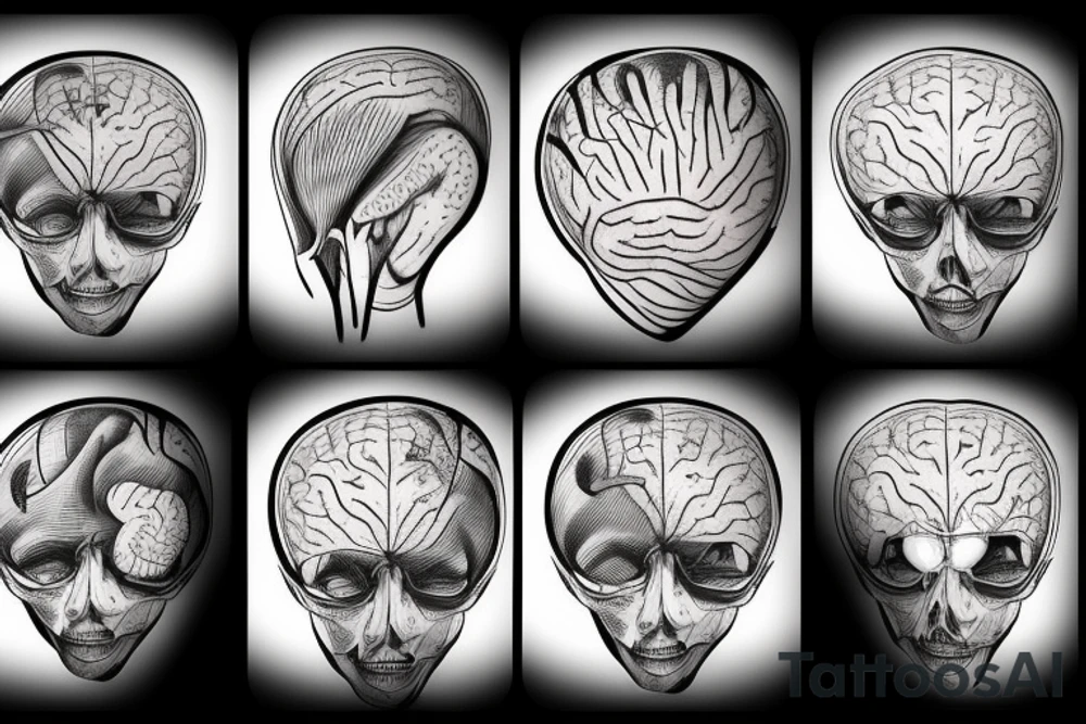 brain and heart tattoo idea
