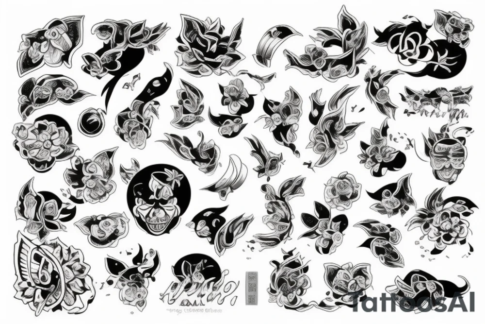 Ликорис с мотыльками tattoo idea