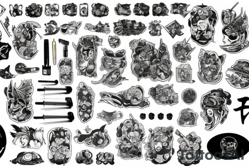 Японский Ликорис с мотыльками tattoo idea