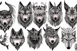 Wolf, Scandinavian, vikings, Odin tattoo idea