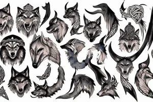 Wolf, Scandinavian, vikings, Odin tattoo idea