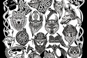 Wolf, Scandinavian, vikings, Odin tattoo idea