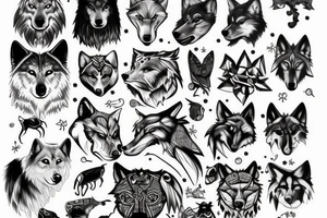 Wolf, Scandinavian tattoo idea