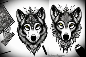 Wolf, Scandinavian tattoo idea