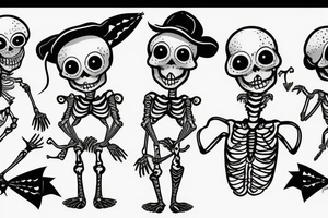 dancing skeleton tattoo idea
