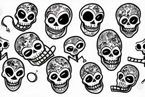 dancing skeleton tattoo idea