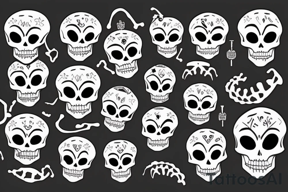 dancing skeleton tattoo idea